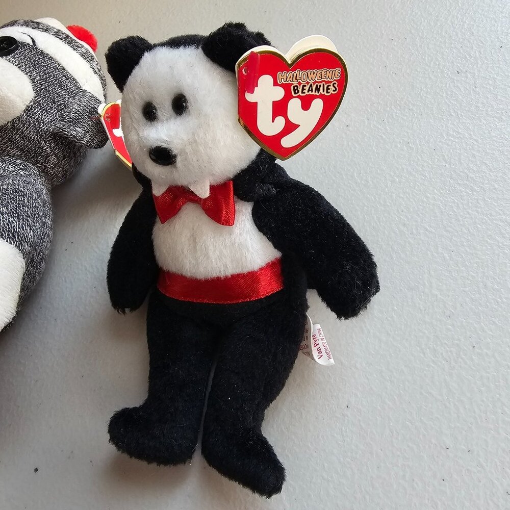 Ty Beanie Babies Lot 3 Spangle Bear Socks Monkey Van Pyre Retired Plush - Picture 4 of 13